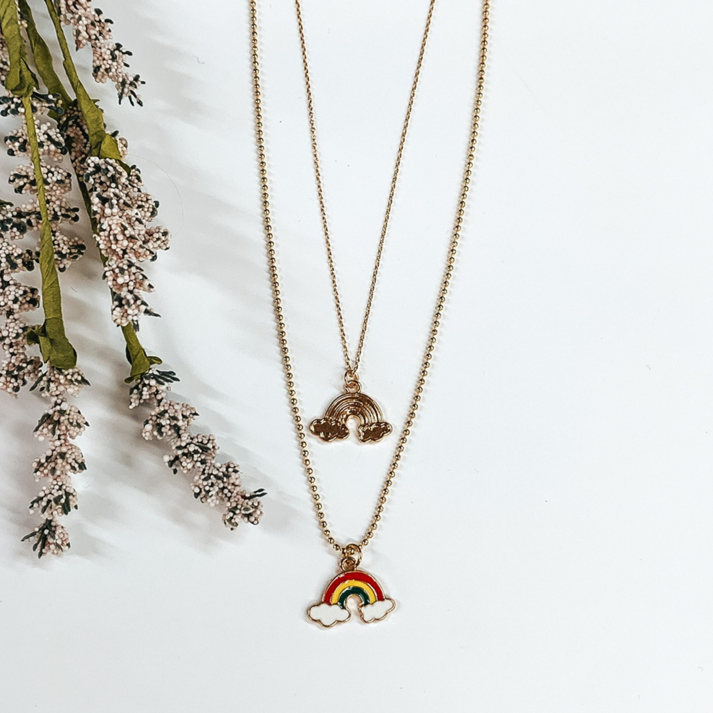 Somewhere Over the Rainbow Gold Necklace - Giddy Up Glamour Boutique