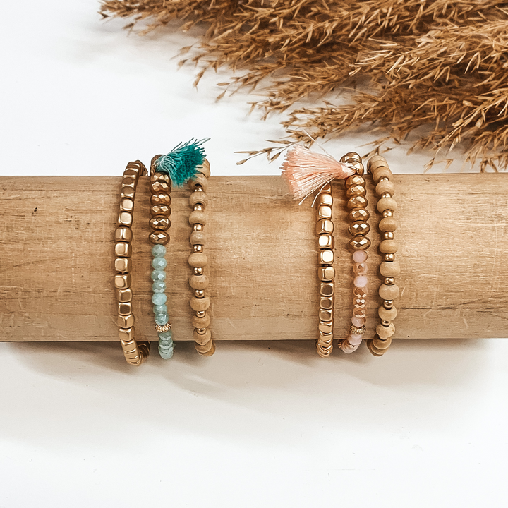 Irresistible Charm Bracelet Set in Mint - Giddy Up Glamour Boutique