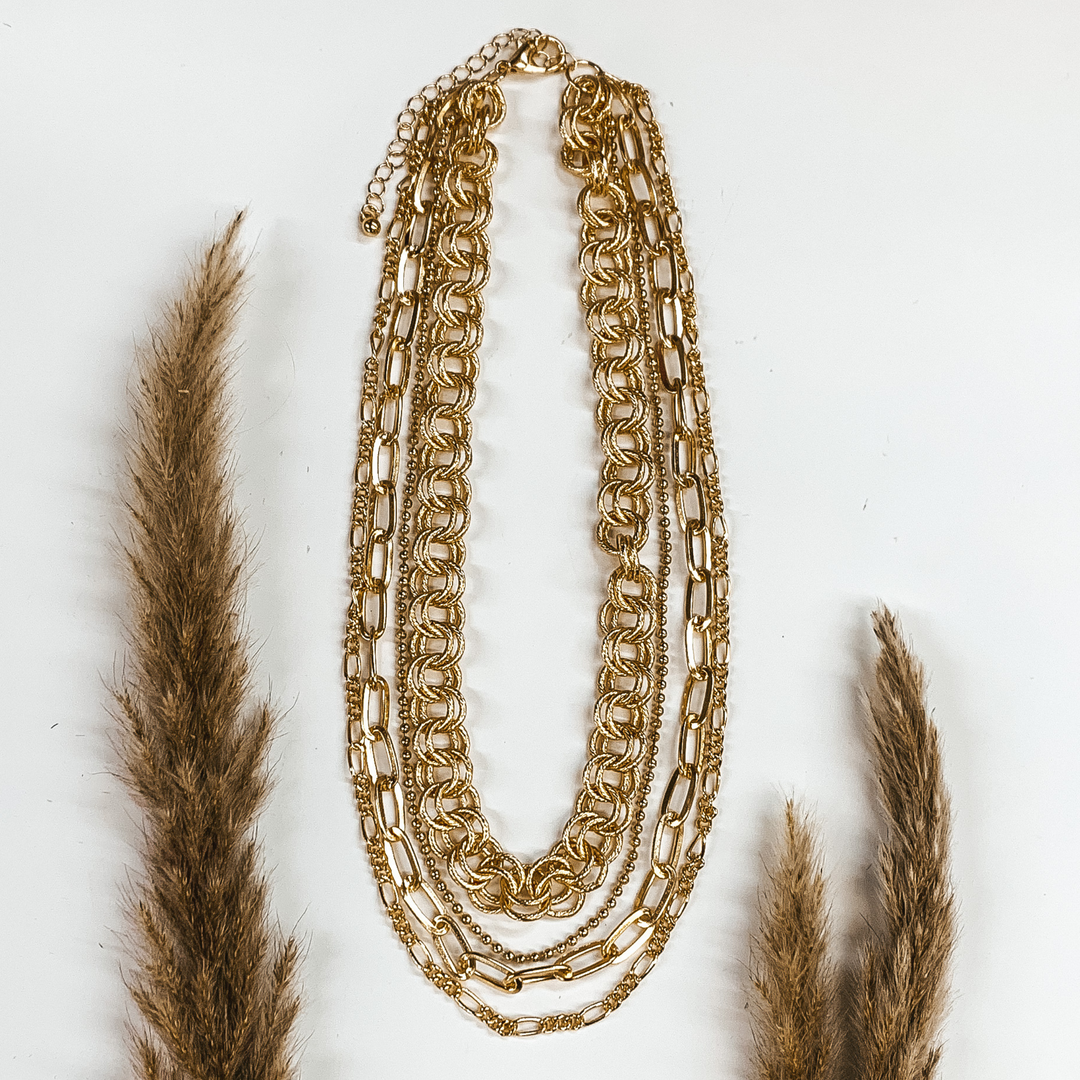 Power Trip Necklace Set in Gold - Giddy Up Glamour Boutique