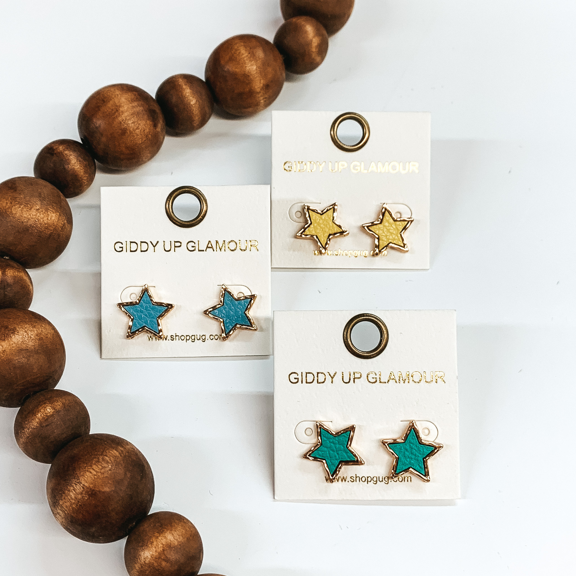 Lost in the Stars Stud Earrings Yellow - Giddy Up Glamour Boutique