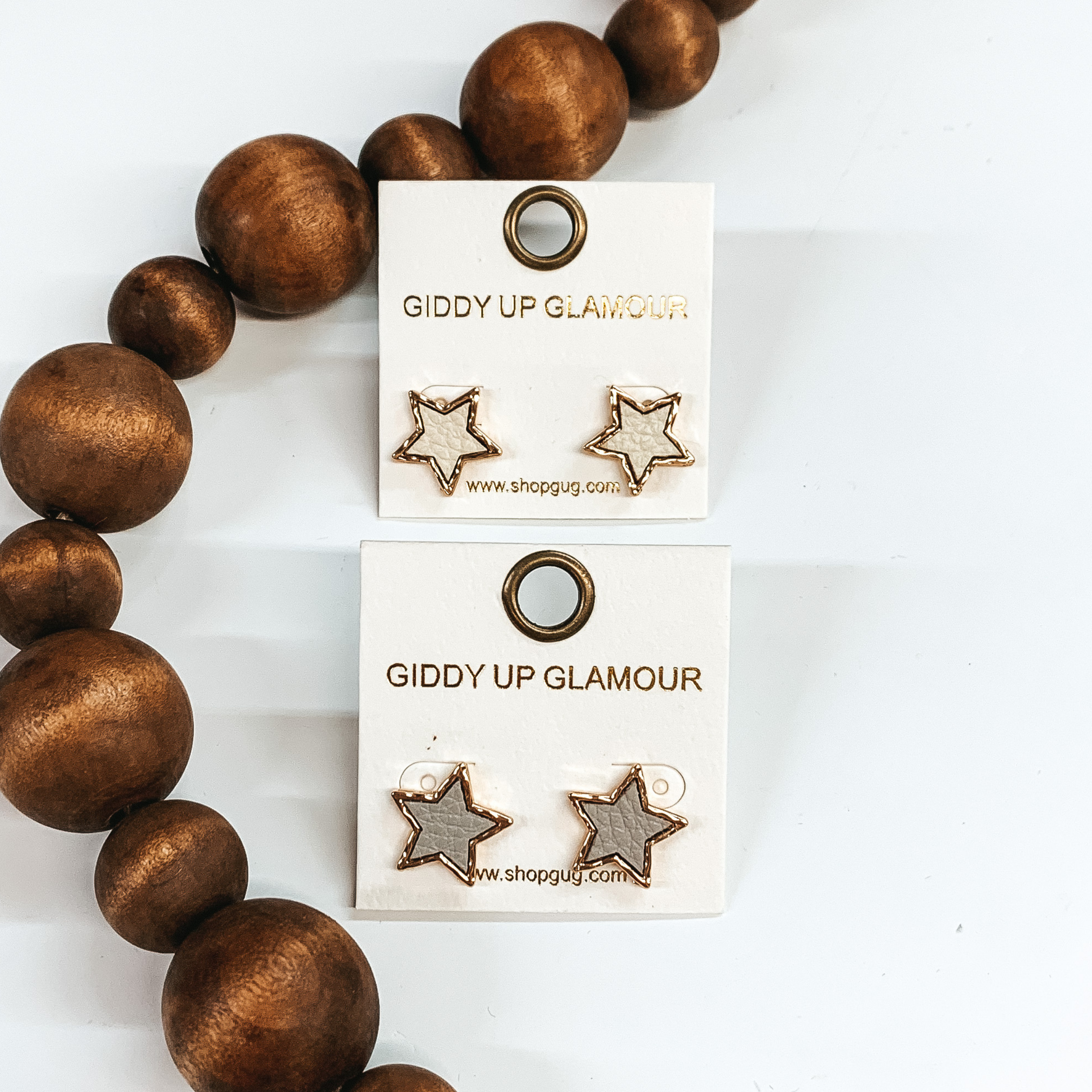 Lost in the Stars Stud Earrings in Ivory - Giddy Up Glamour Boutique