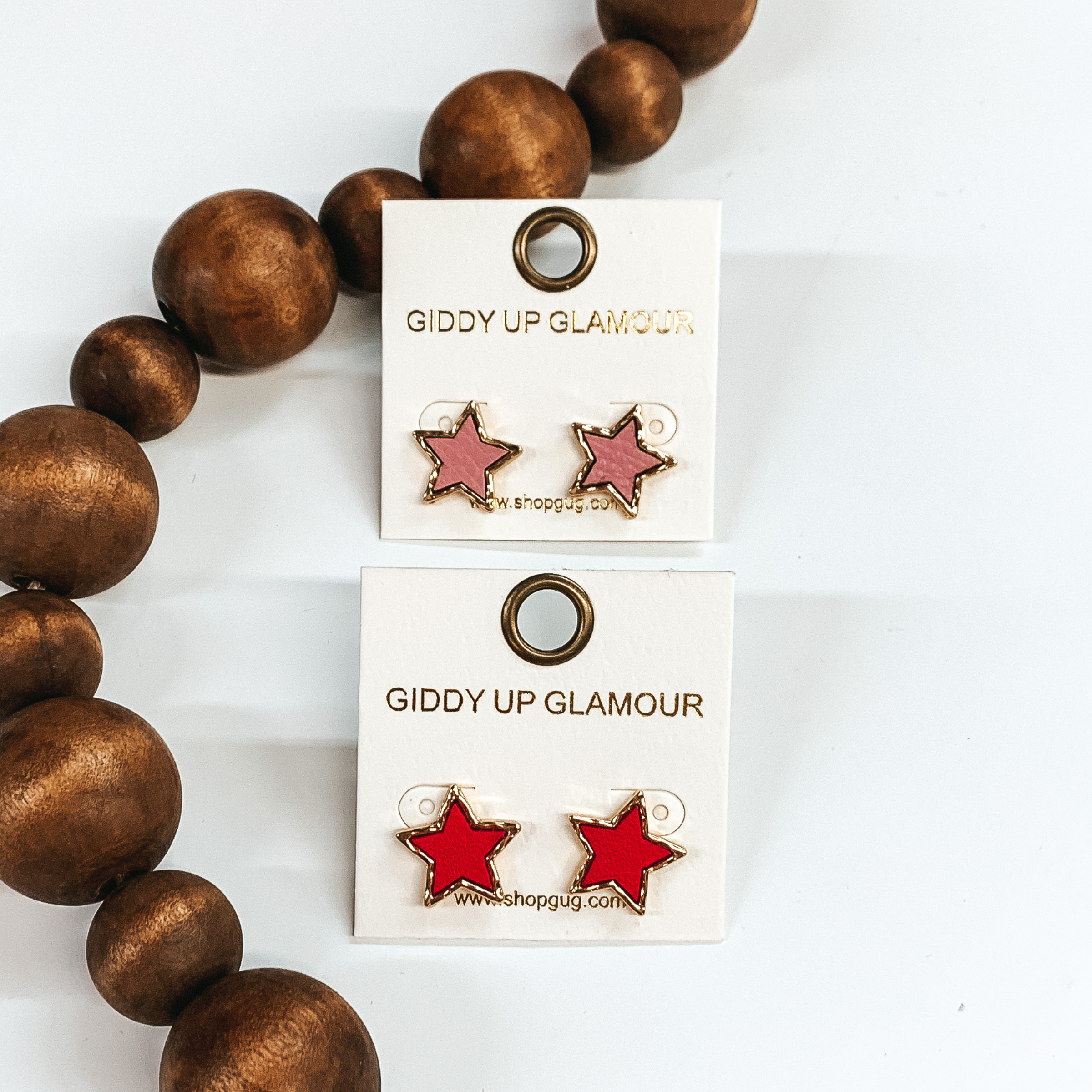 Lost in the Stars Stud Earrings in Red - Giddy Up Glamour Boutique