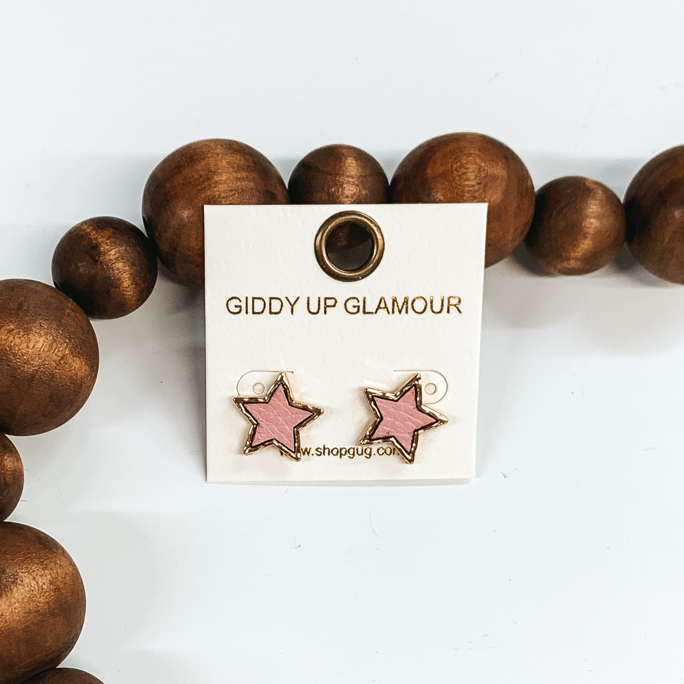 Lost in the Stars Stud Earrings Light Pink - Giddy Up Glamour Boutique