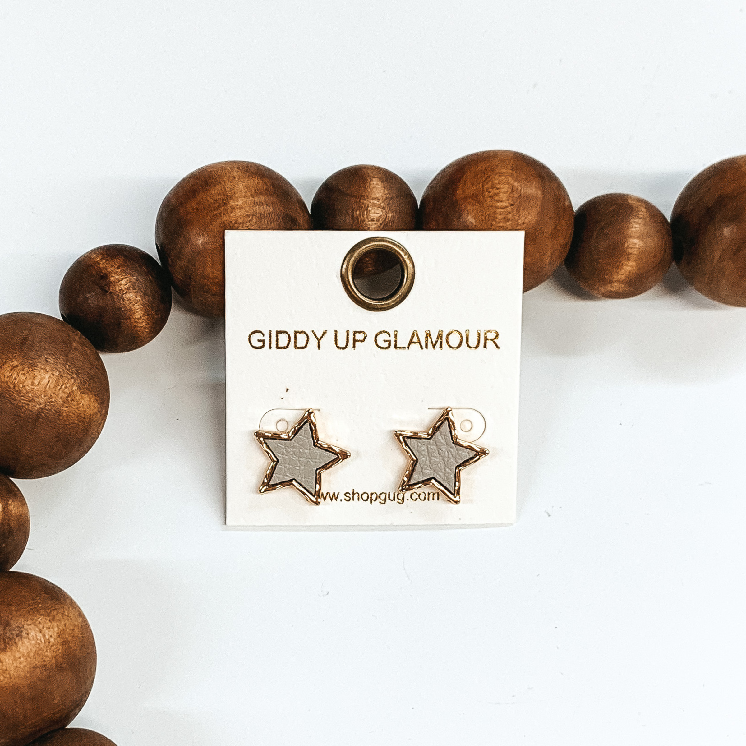 Lost in the Stars Stud Earrings Grey - Giddy Up Glamour Boutique