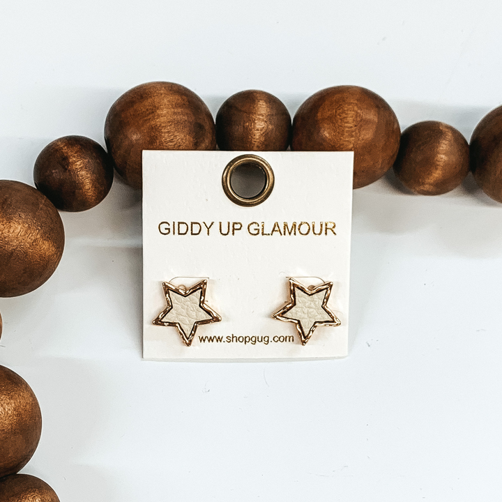 Lost in the Stars Stud Earrings in Ivory - Giddy Up Glamour Boutique