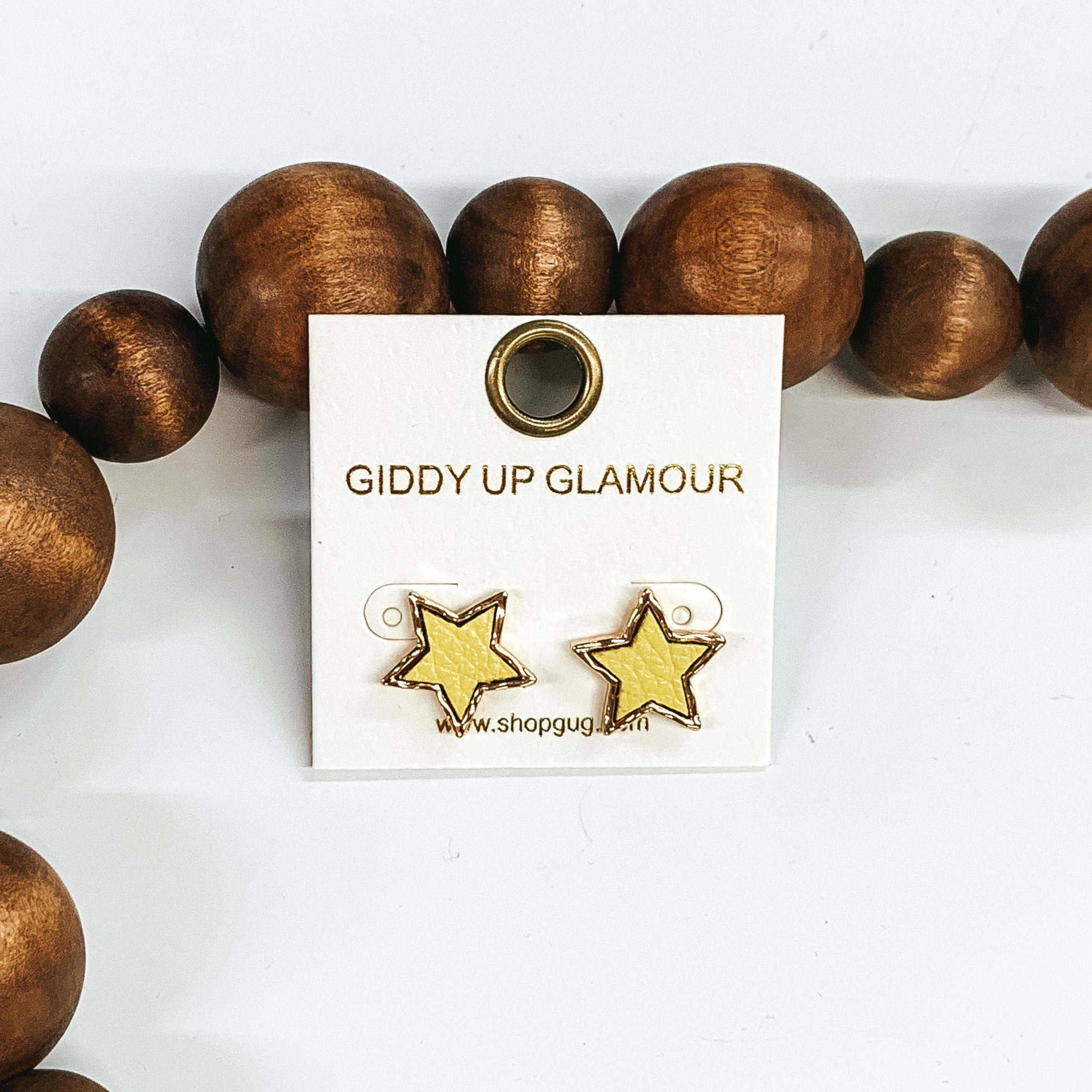 Lost in the Stars Stud Earrings Yellow - Giddy Up Glamour Boutique