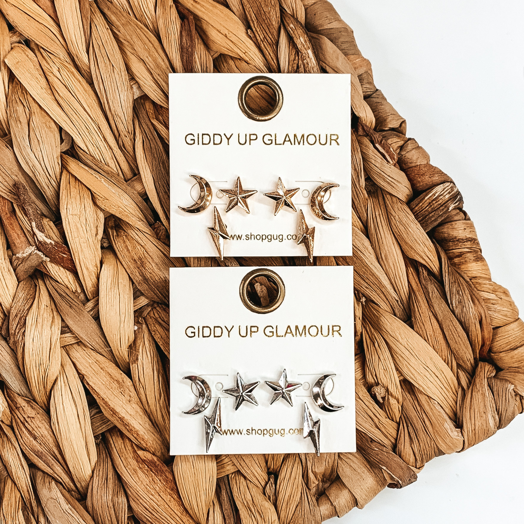 Stolen Galaxies Earring Set in Silver - Giddy Up Glamour Boutique