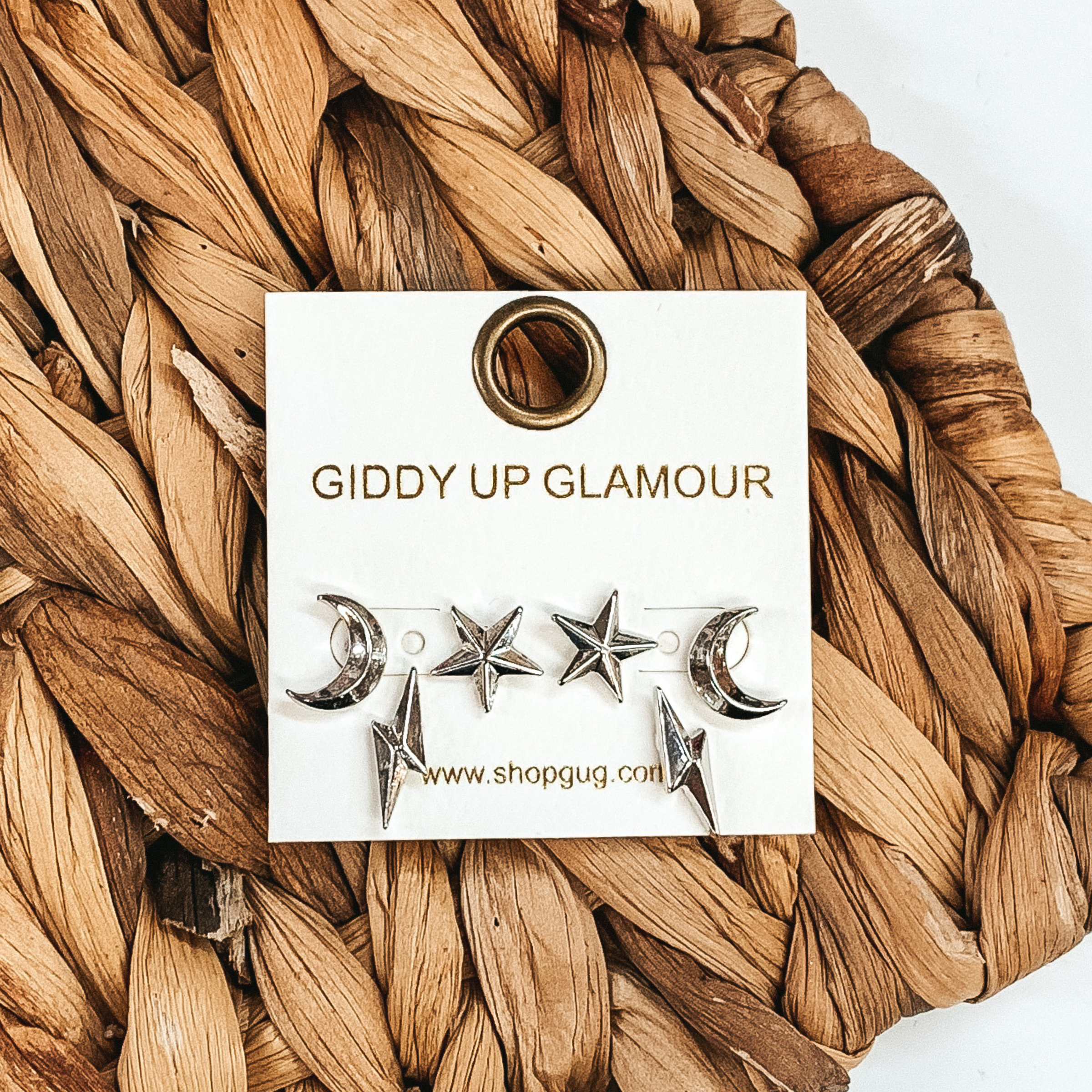 Stolen Galaxies Earring Set in Silver - Giddy Up Glamour Boutique