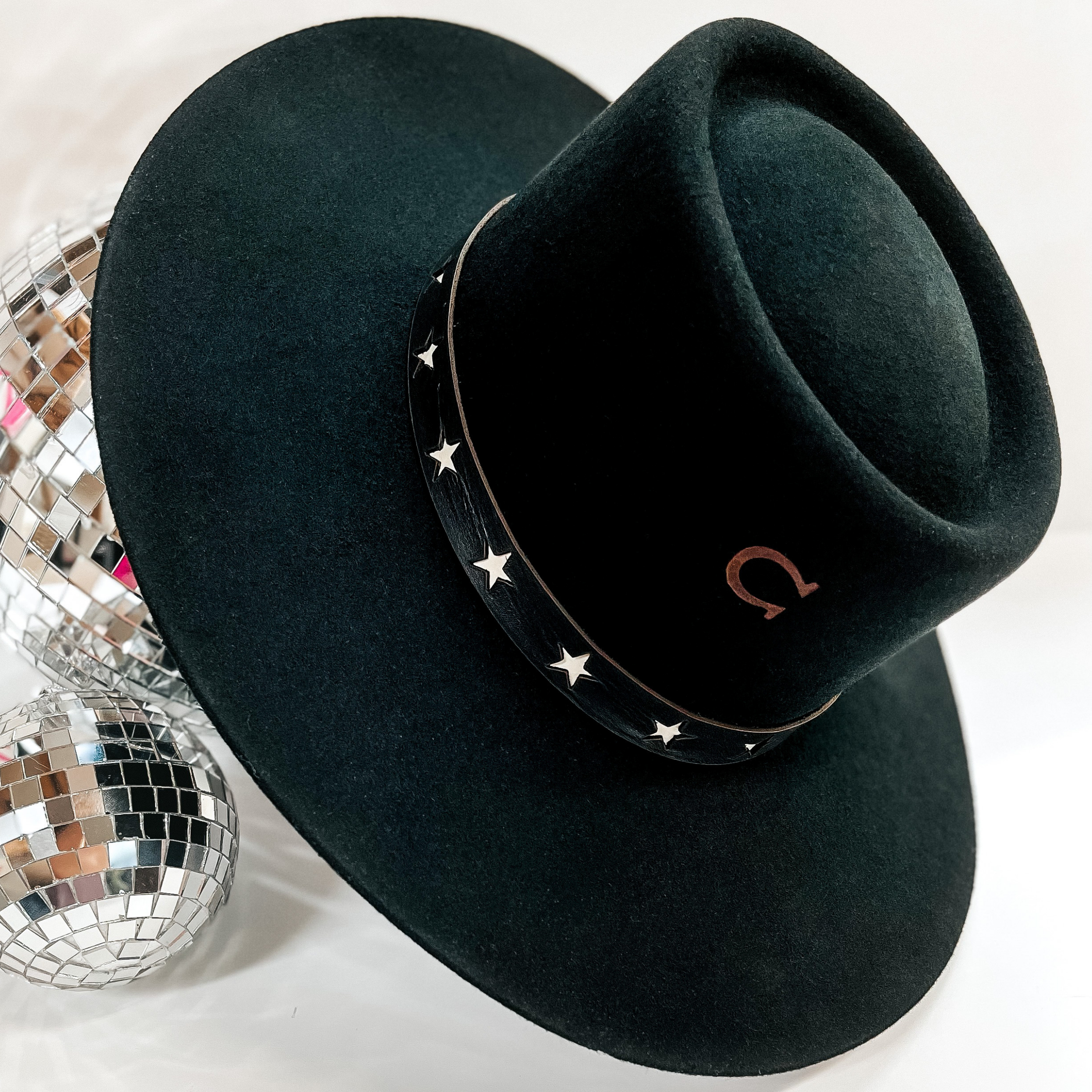 Charlie 1 Horse | Cosmic Cowgirl Wool Felt Hat in Black - Giddy Up Glamour Boutique