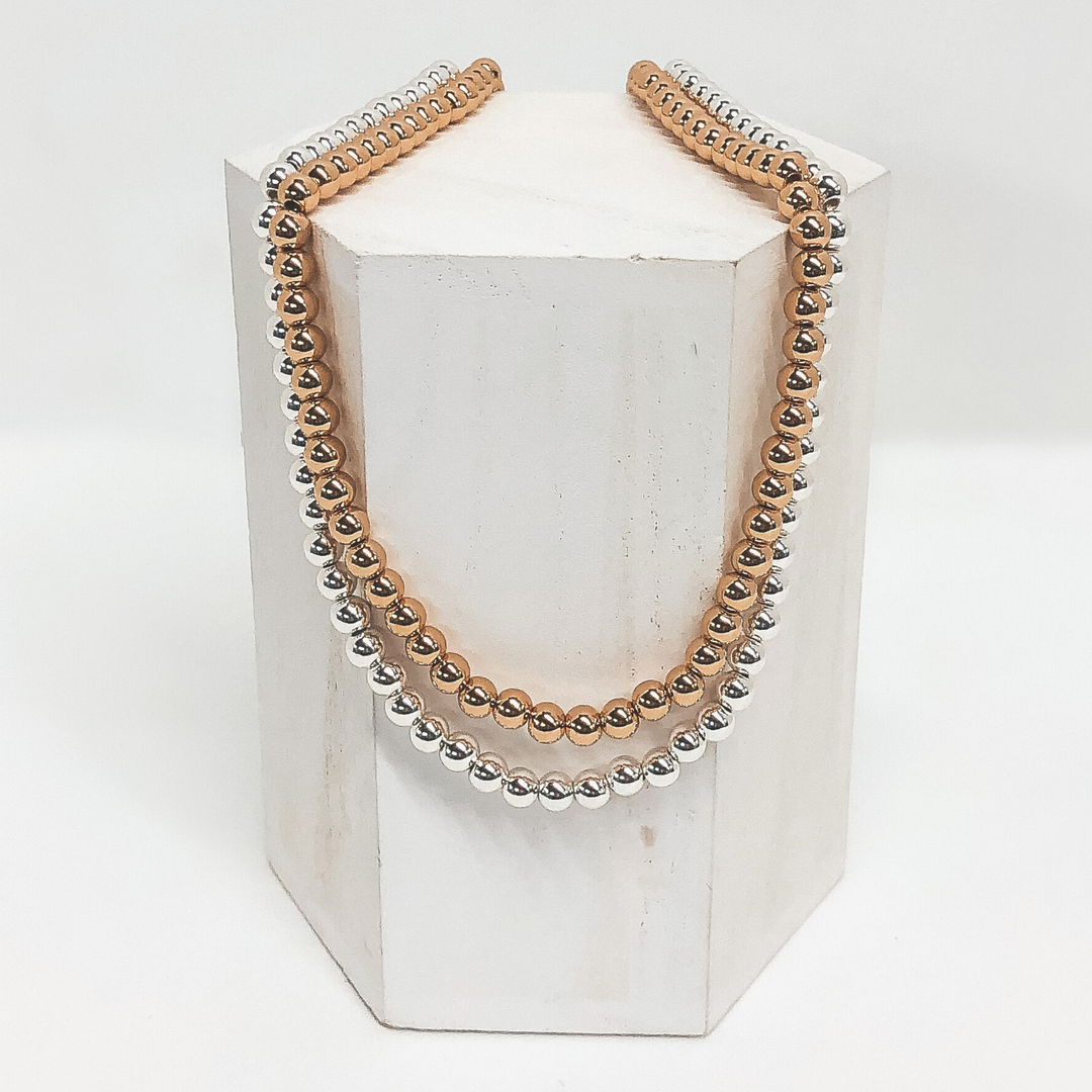 Beaded Bliss 6mm Necklace in Silver - Giddy Up Glamour Boutique