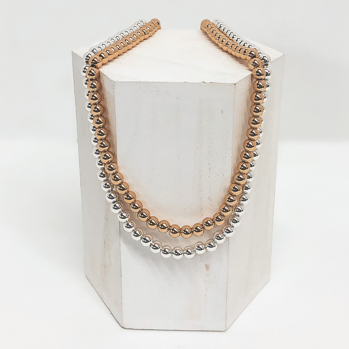 Beaded Bliss 6mm Necklace in Silver - Giddy Up Glamour Boutique