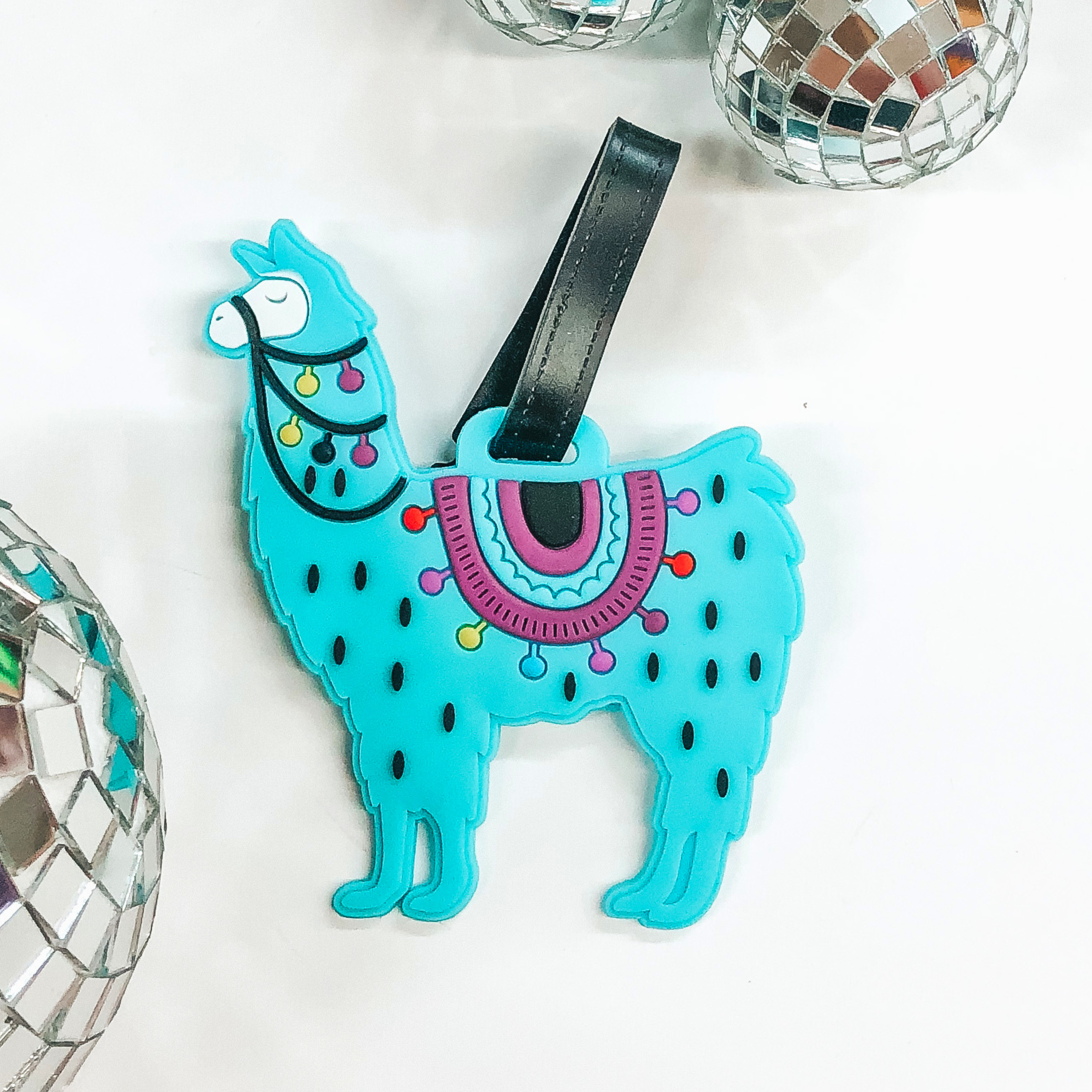 Buy 3 for $10 | Llama Luggage Tag in Turquoise - Giddy Up Glamour Boutique