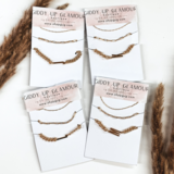 Initial Multi Chain Bracelet Set in Gold - Giddy Up Glamour Boutique