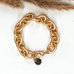 gold chucky chained adjustable bracelet