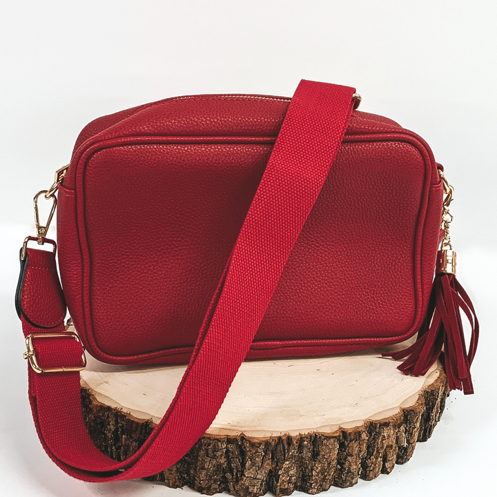 Lovin' Life Small Rectangle Crossbody Purse in Red - Giddy Up Glamour Boutique