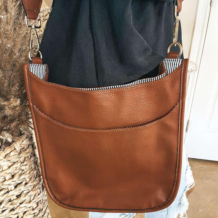 Crossbody Travel Purse in Brown - Giddy Up Glamour Boutique