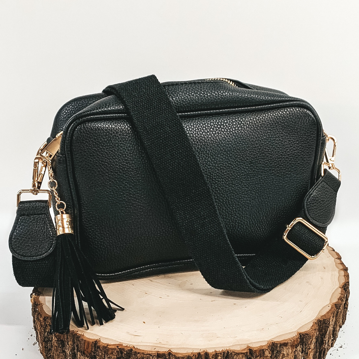 Lovin' Life Small Rectangle Crossbody Purse in Black - Giddy Up Glamour Boutique