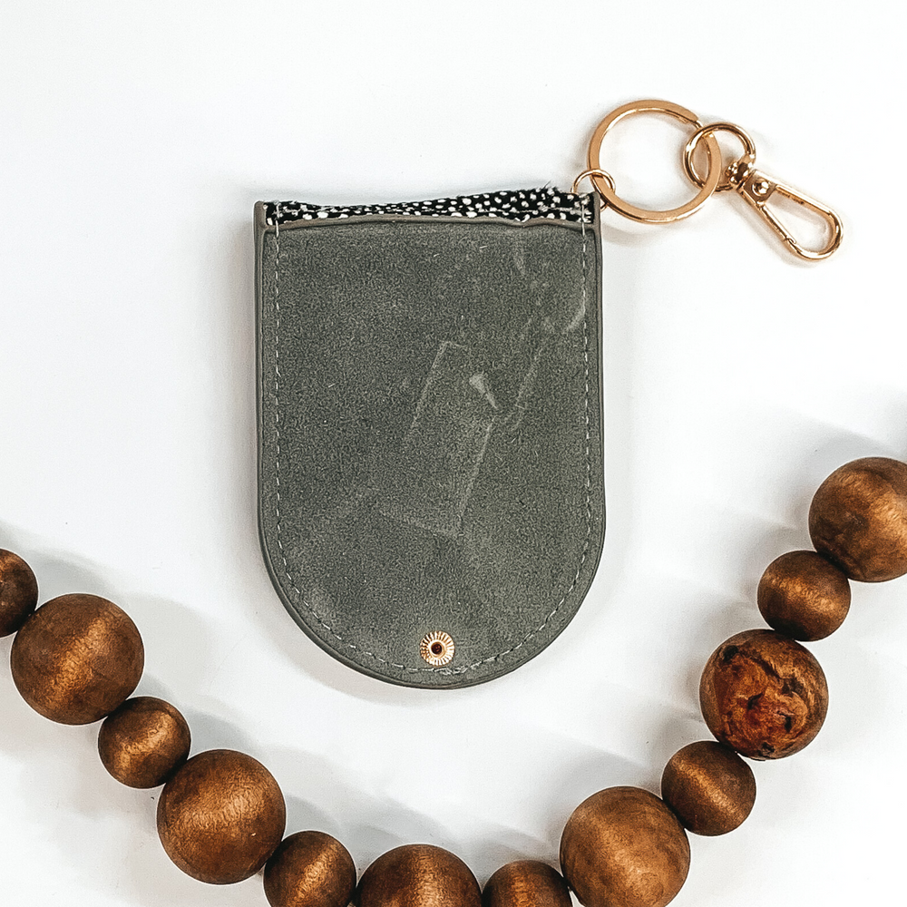 Sweet Perfection Dotted Key Chain Wallet in Black - Giddy Up Glamour Boutique