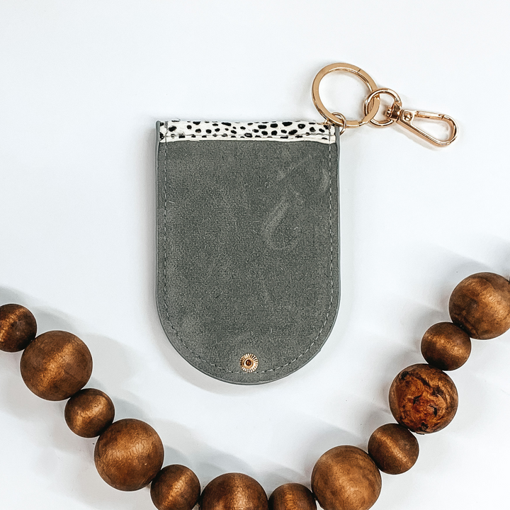 Sweet Perfection Dotted Key Chain Wallet in White - Giddy Up Glamour Boutique