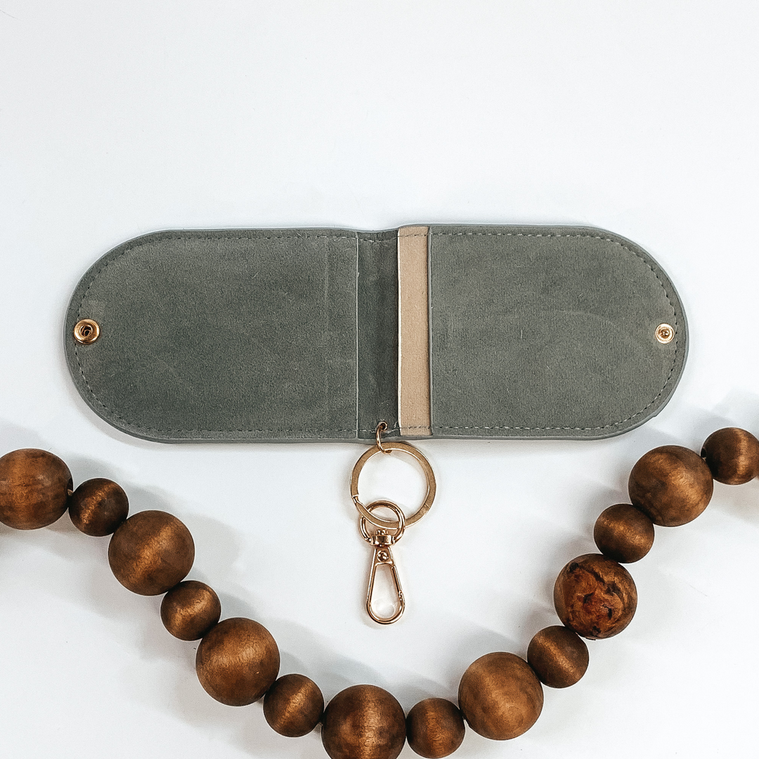 Sweet Perfection Dotted Key Chain Wallet in Black - Giddy Up Glamour Boutique