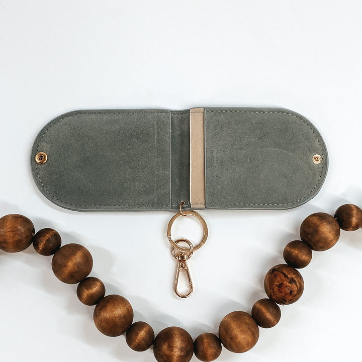 Sweet Perfection Dotted Key Chain Wallet in White - Giddy Up Glamour Boutique