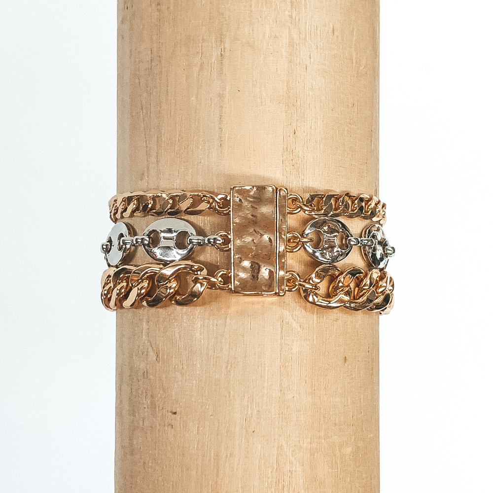 Chain Magnetic Bracelet in Gold/Silver - Giddy Up Glamour Boutique