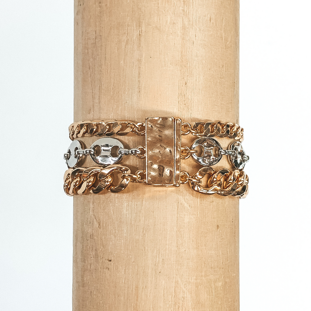 Chain Magnetic Bracelet in Gold/Silver - Giddy Up Glamour Boutique