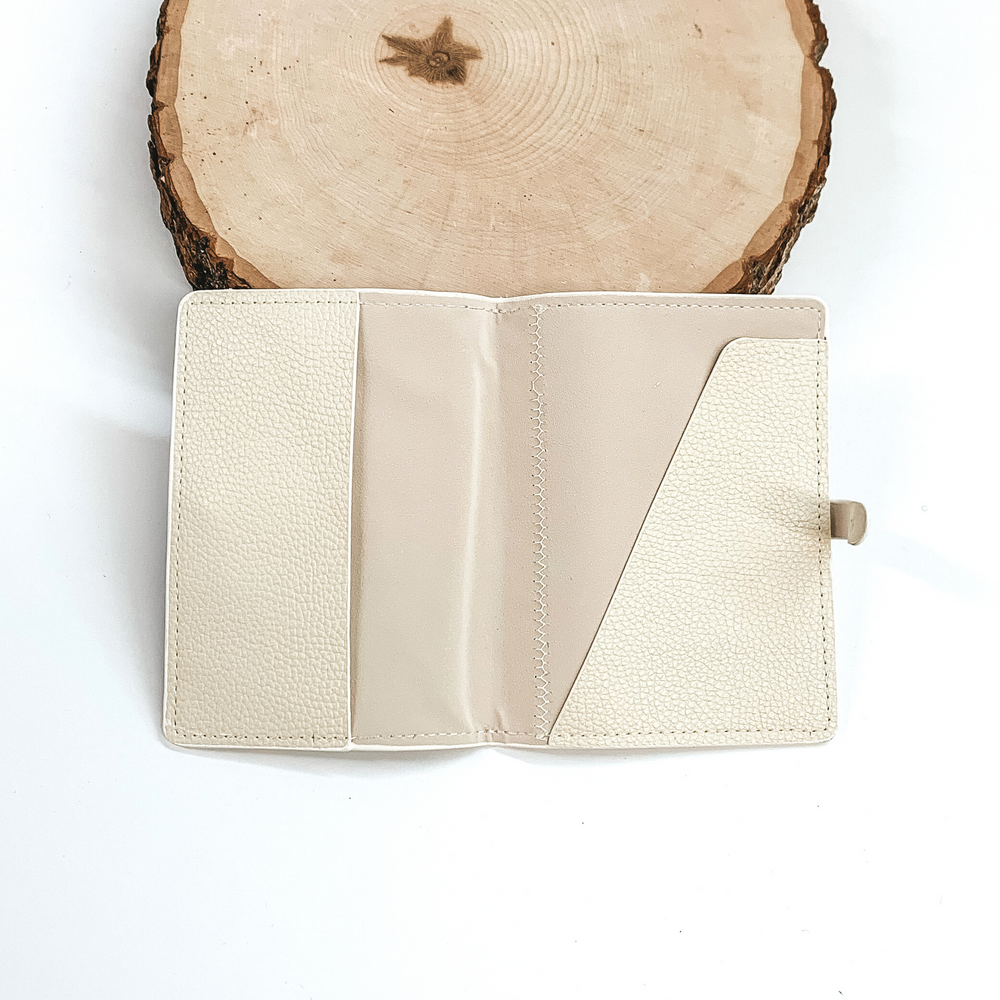 Dotted Print Passport Wallet in Ivory - Giddy Up Glamour Boutique