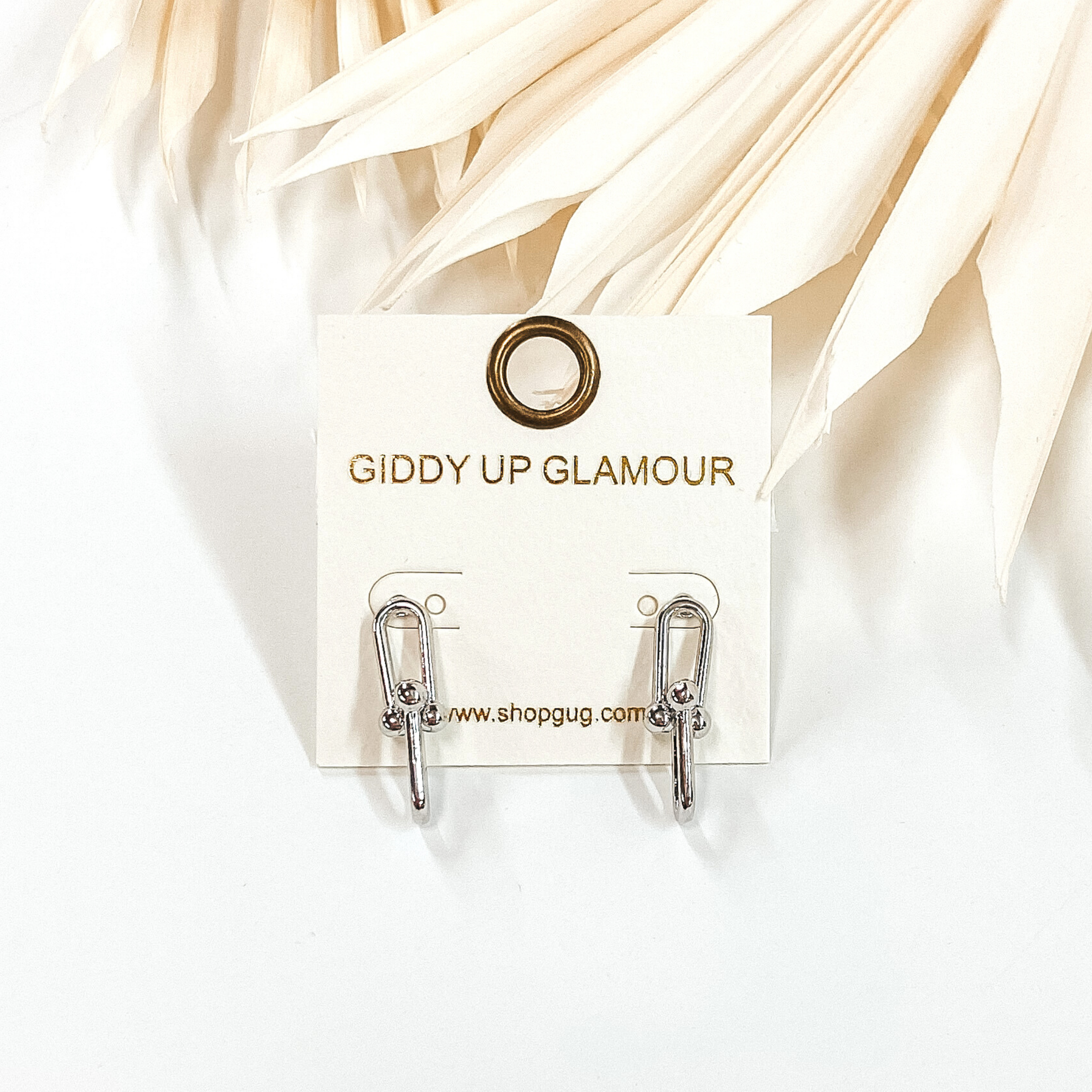 Loved Up Dangle Earrings in Silver - Giddy Up Glamour Boutique