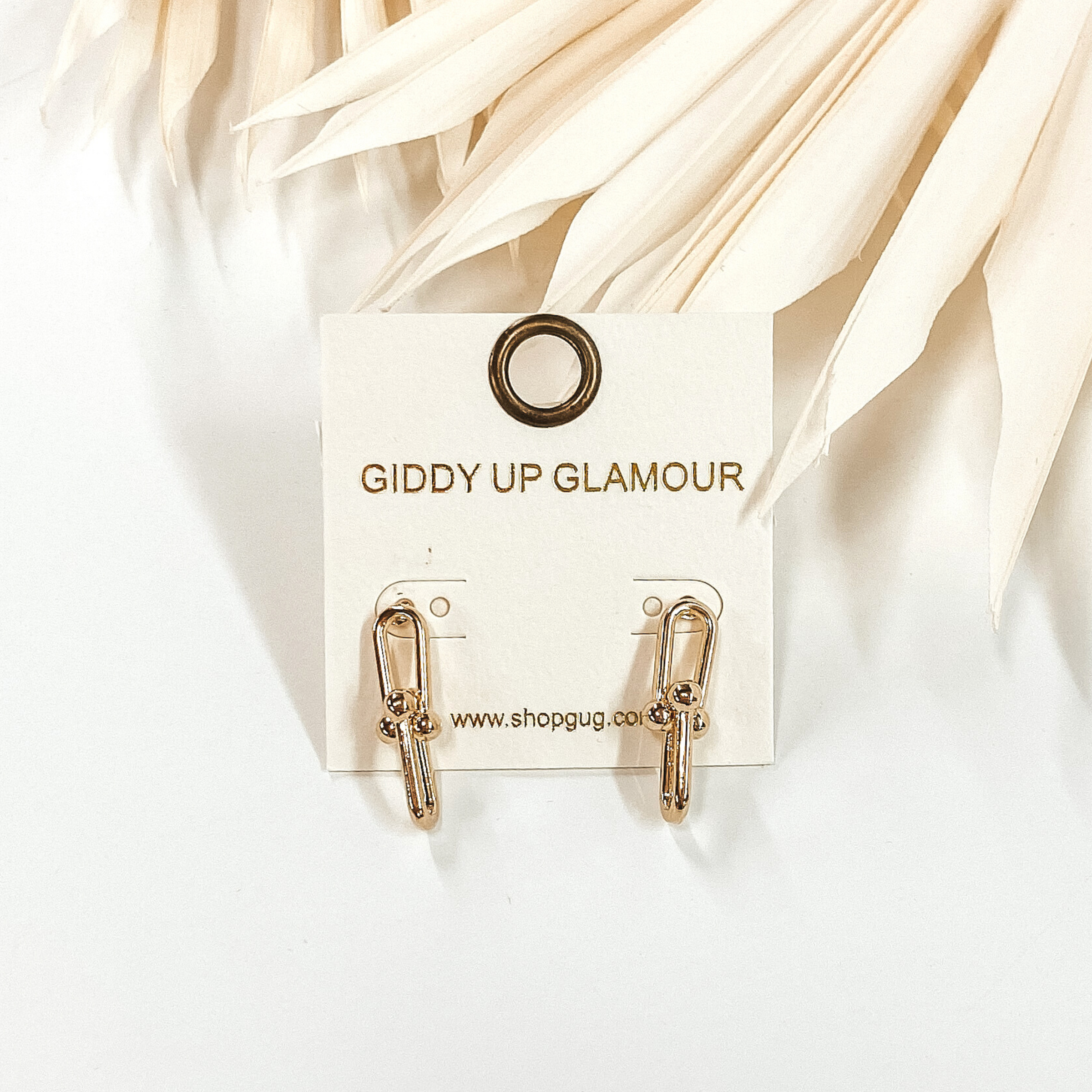 Loved Up Dangle Earrings in Gold - Giddy Up Glamour Boutique