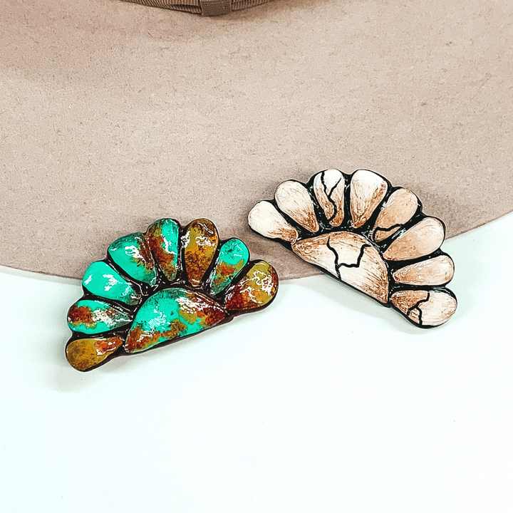 Alba Clay Hat Pin in Turquoise - Giddy Up Glamour Boutique