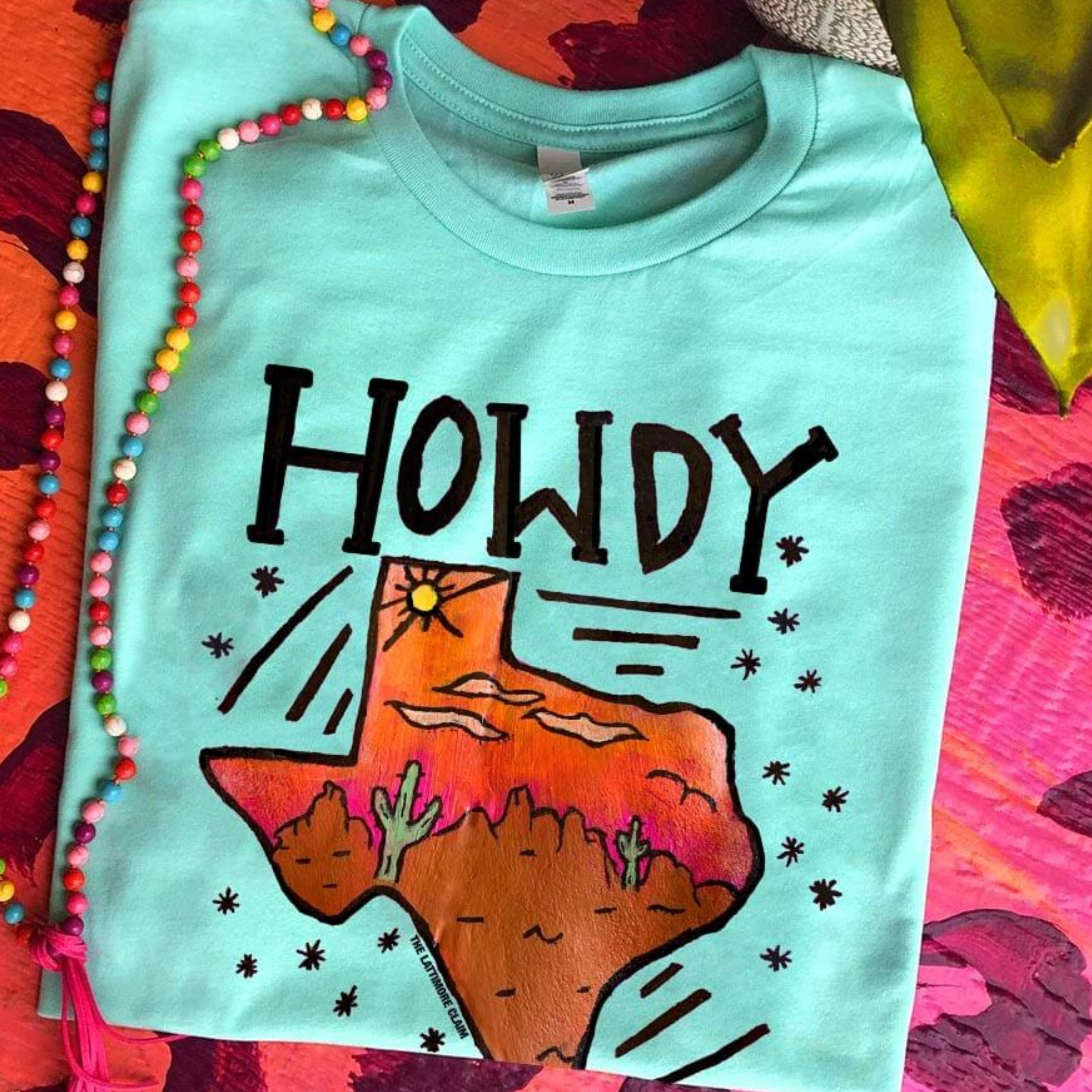 Online Exclusive | You Ain't Met My Texas Yet Short Sleeve Howdy Graphic Tee in Mint Blue - Giddy Up Glamour Boutique