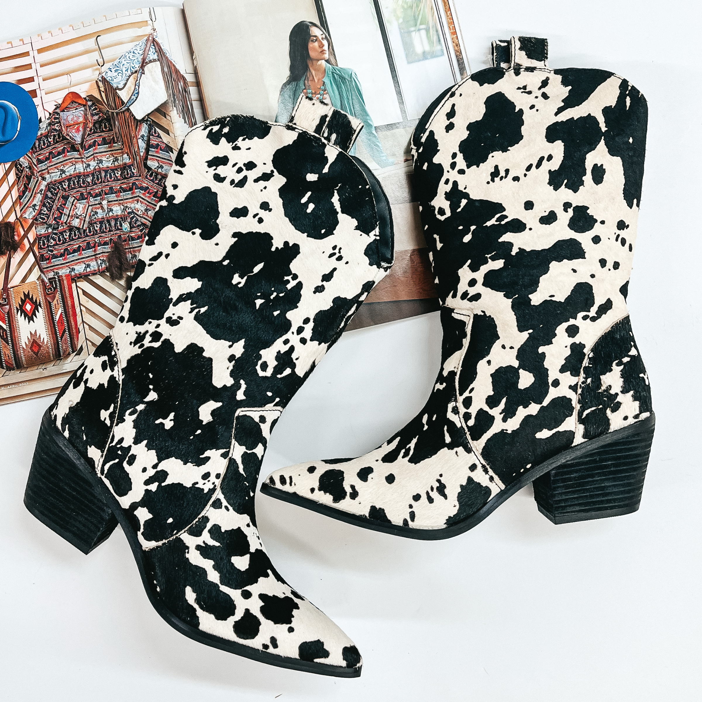 Online Exclusive | Dingo | Live a Little Hair on Hide Cowboy Boot in Black **PREORDER
