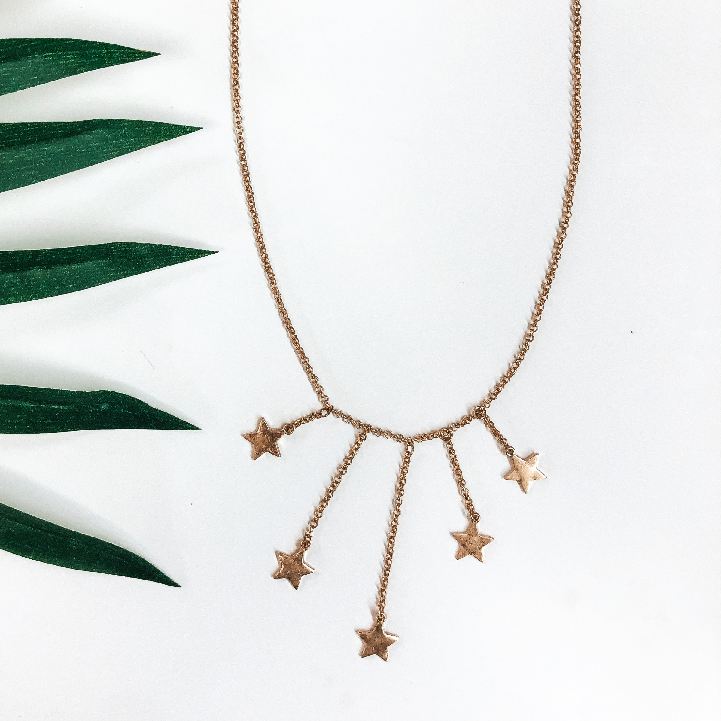 Falling Stars Necklace in Gold - Giddy Up Glamour Boutique