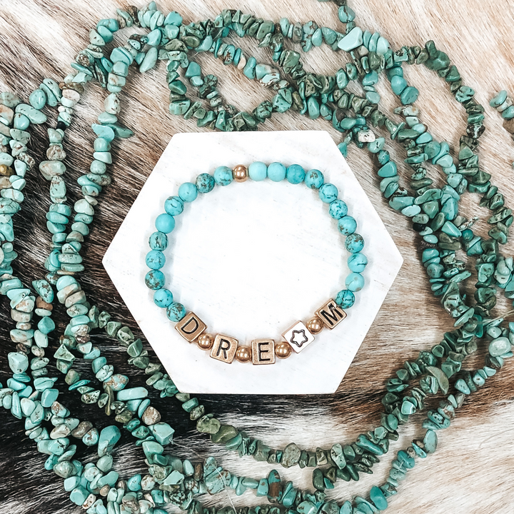 Dream On Bracelet in Turquoise - Giddy Up Glamour Boutique