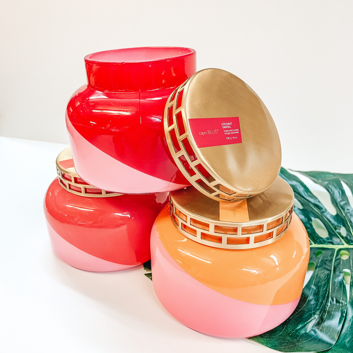 Capri Blue | 19 oz. Signature Jar Candle in Dual Colors | Various Scents - Giddy Up Glamour Boutique