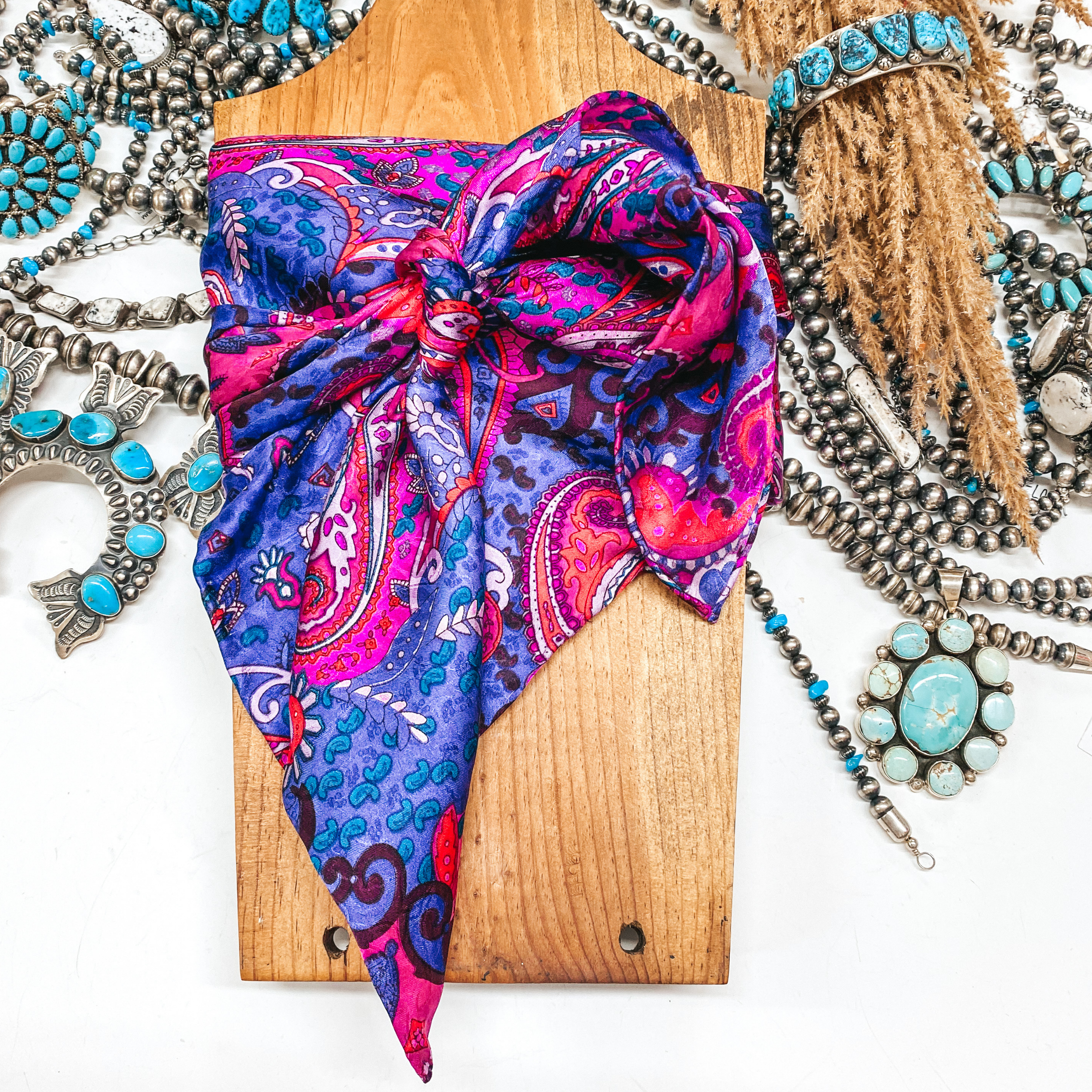 Paisley Wild Rag in Pomegranate - Giddy Up Glamour Boutique