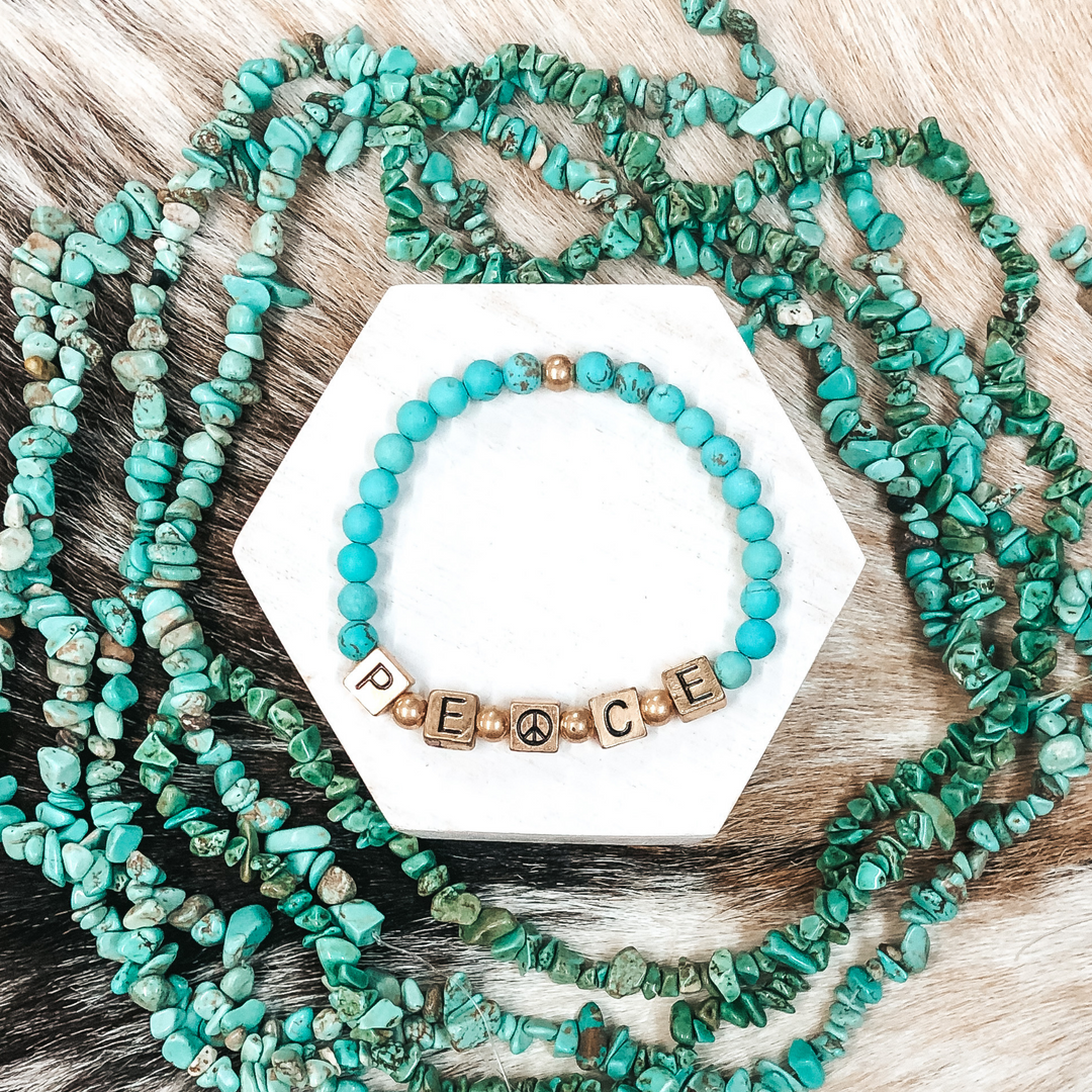 Inner Peace Bracelet in Turquoise - Giddy Up Glamour Boutique