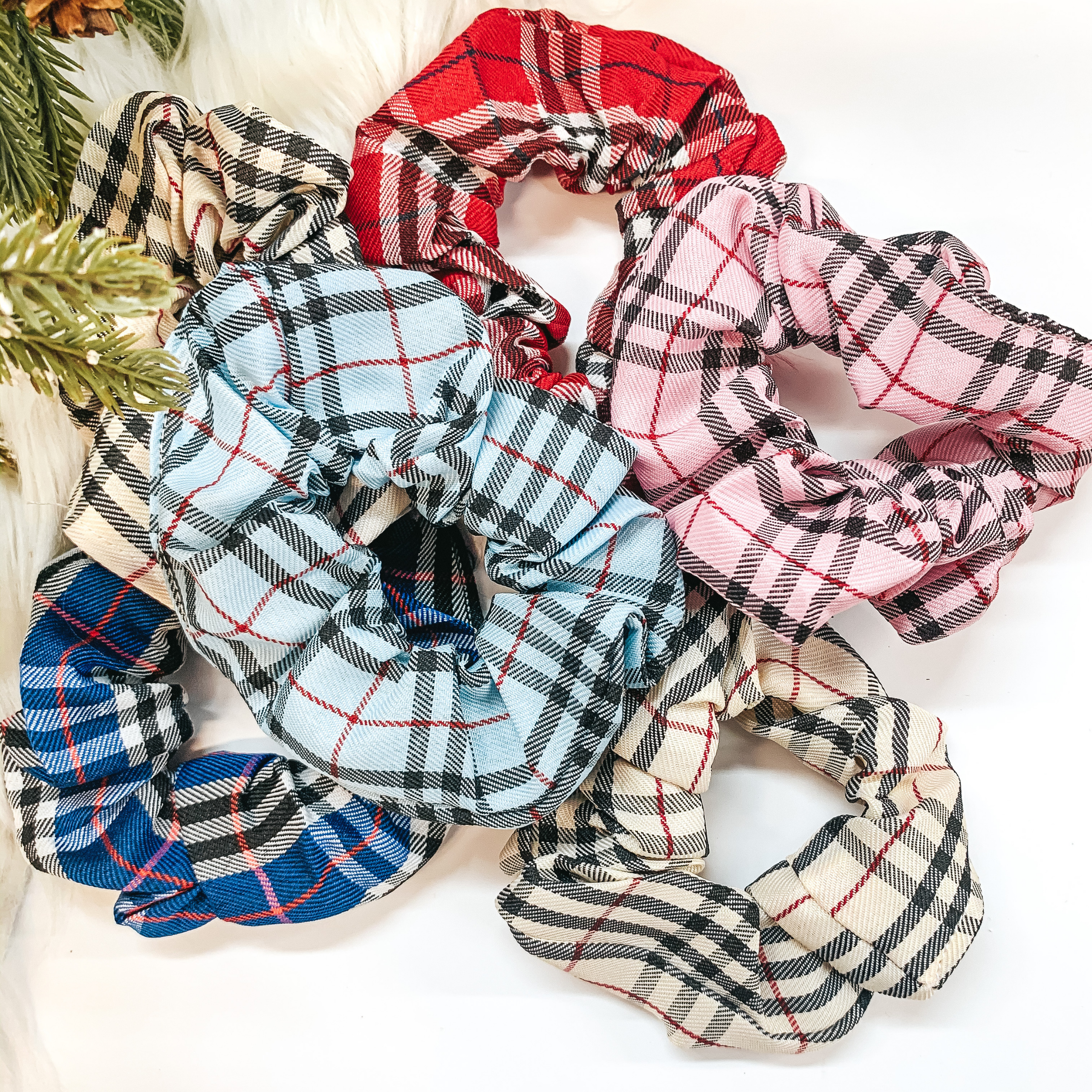 Buy 3 for $10 | Set of Two Tartan Plaid Scrunchies