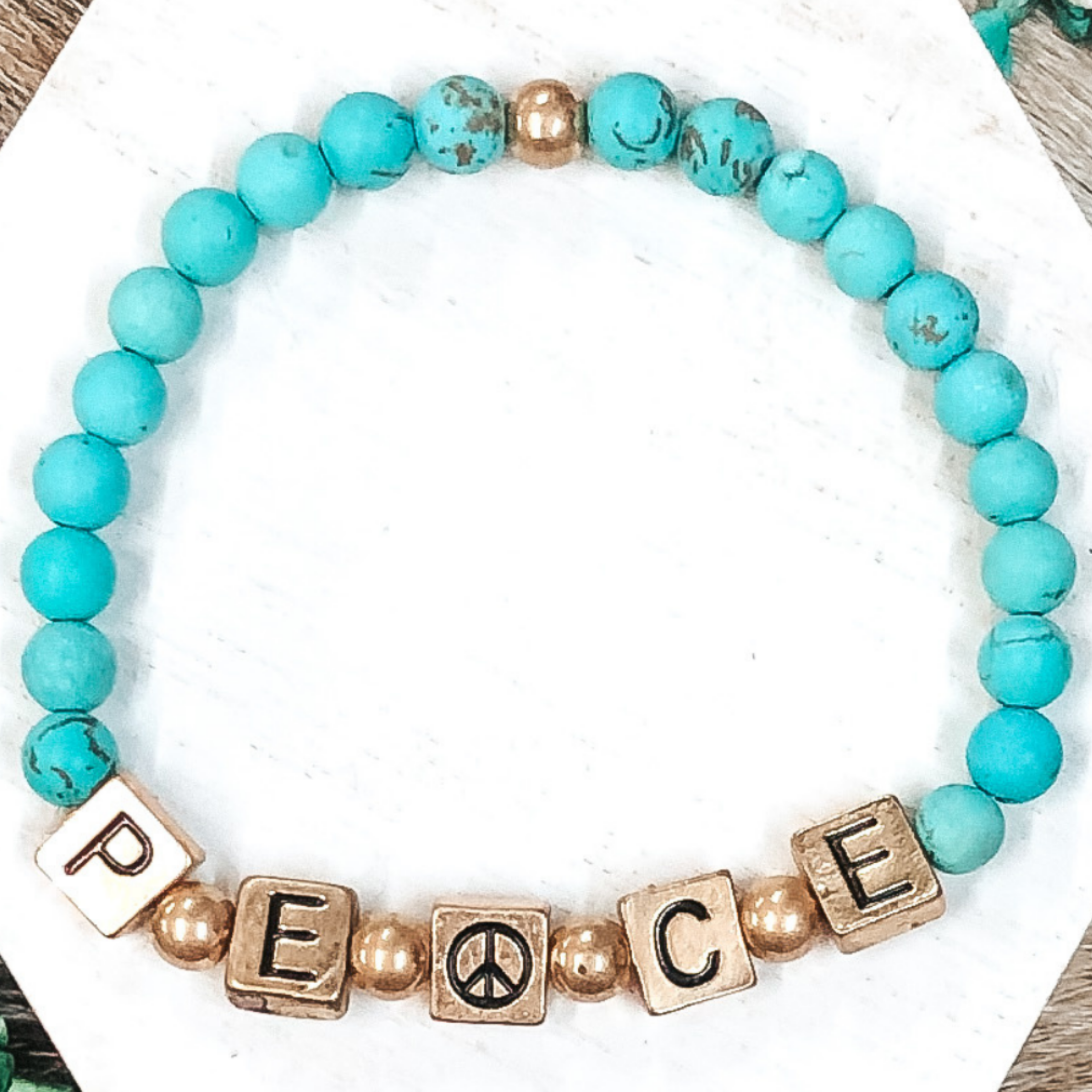Inner Peace Bracelet in Turquoise - Giddy Up Glamour Boutique