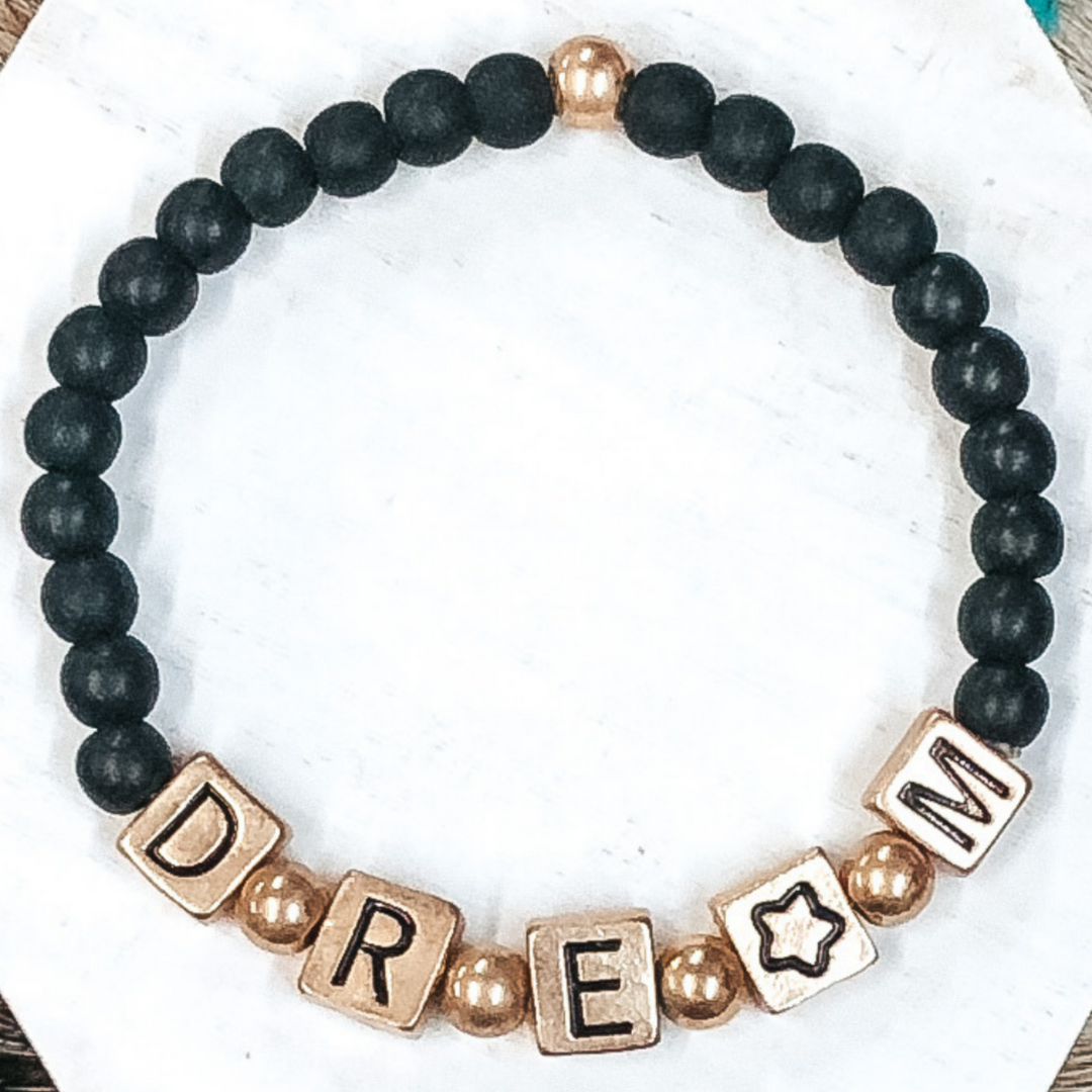 Dream On Bracelet in Black - Giddy Up Glamour Boutique