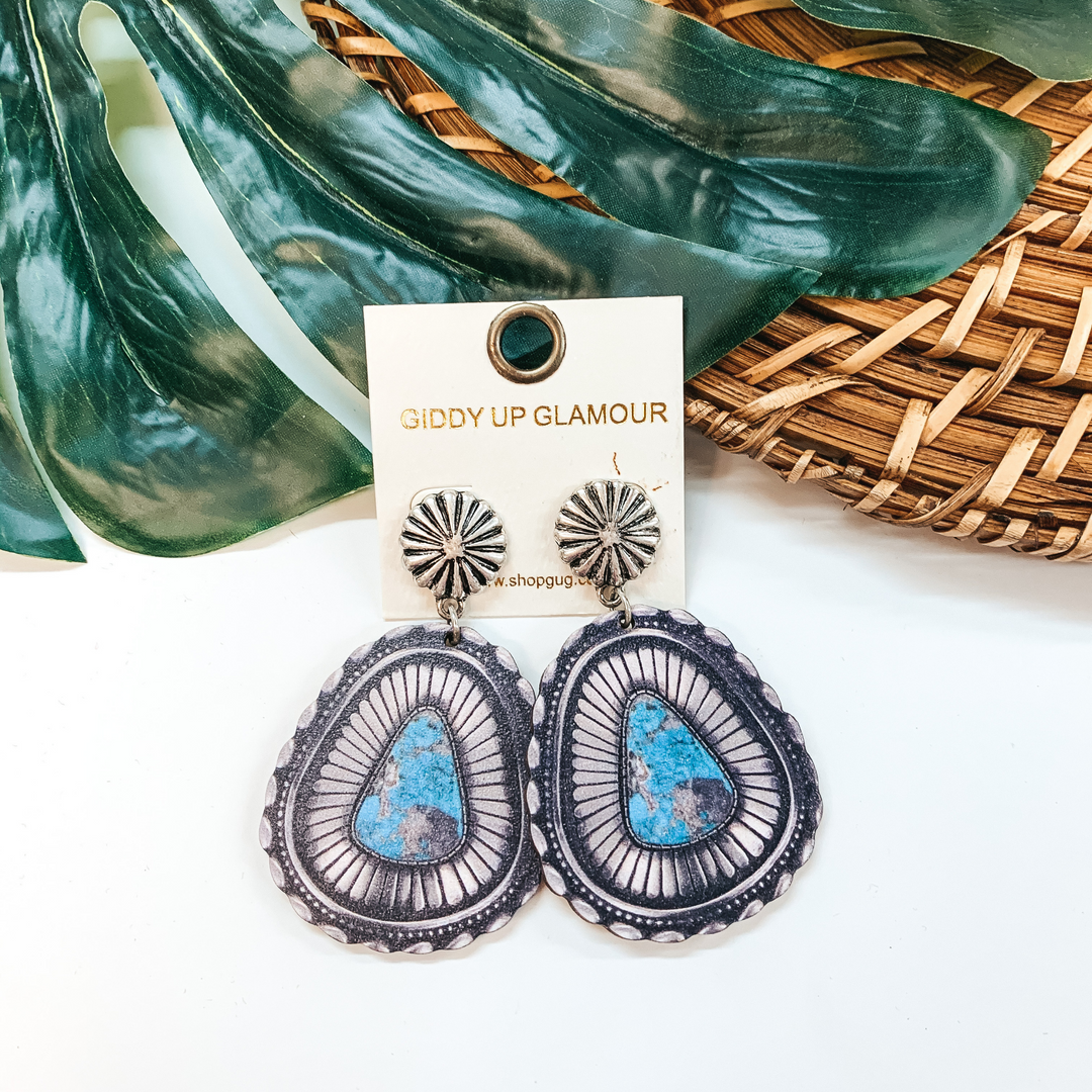 Western Triangular Wood Post Earrings - Giddy Up Glamour Boutique