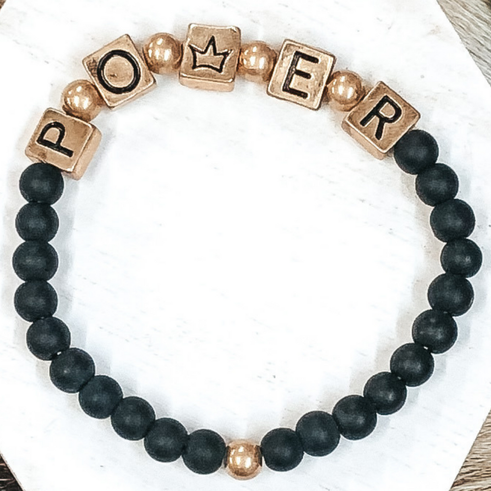 Power Up Bracelet in Black - Giddy Up Glamour Boutique