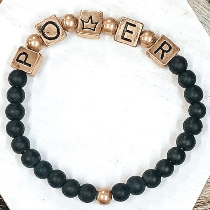 Power Up Bracelet in Black - Giddy Up Glamour Boutique