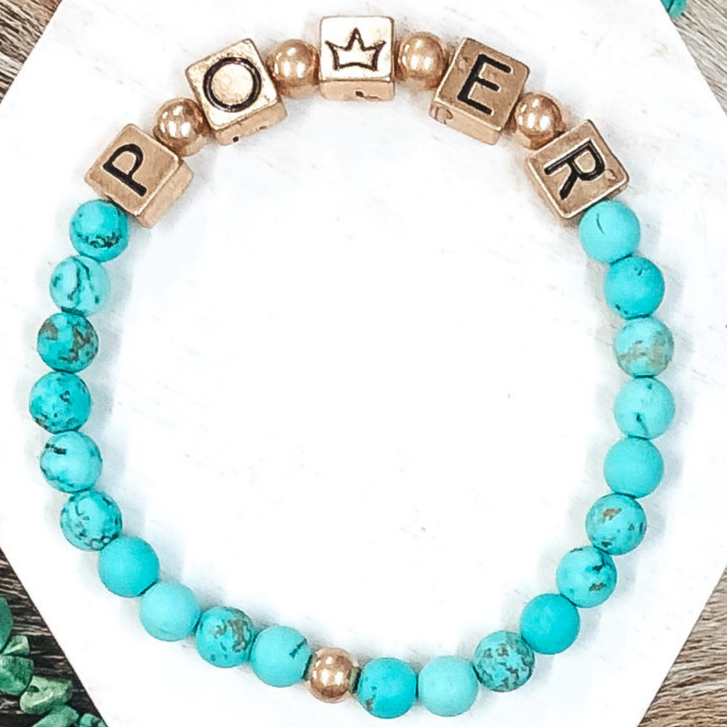 Power Up Bracelet in Turquoise - Giddy Up Glamour Boutique