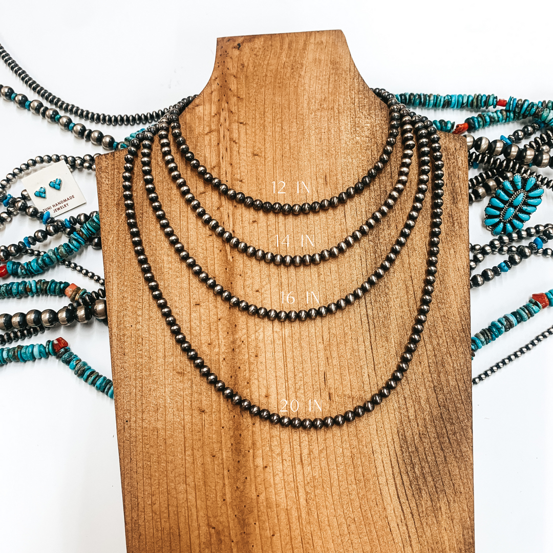 Navajo | Navajo Handmade 5mm Navajo Pearls Necklace | Varying Lengths - Giddy Up Glamour Boutique