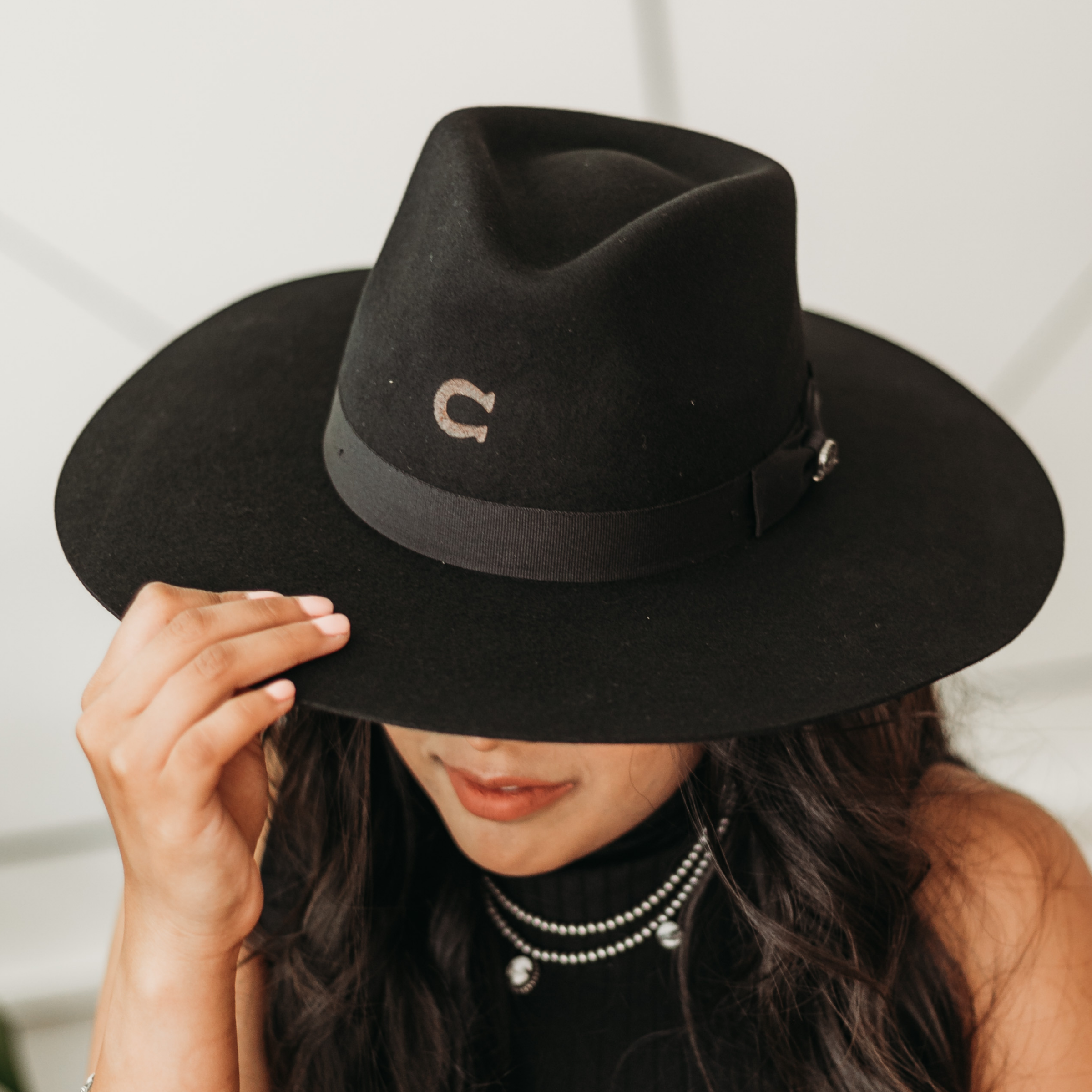 Charlie 1 Horse | Highway Wool Felt Hat in Black - Giddy Up Glamour Boutique
