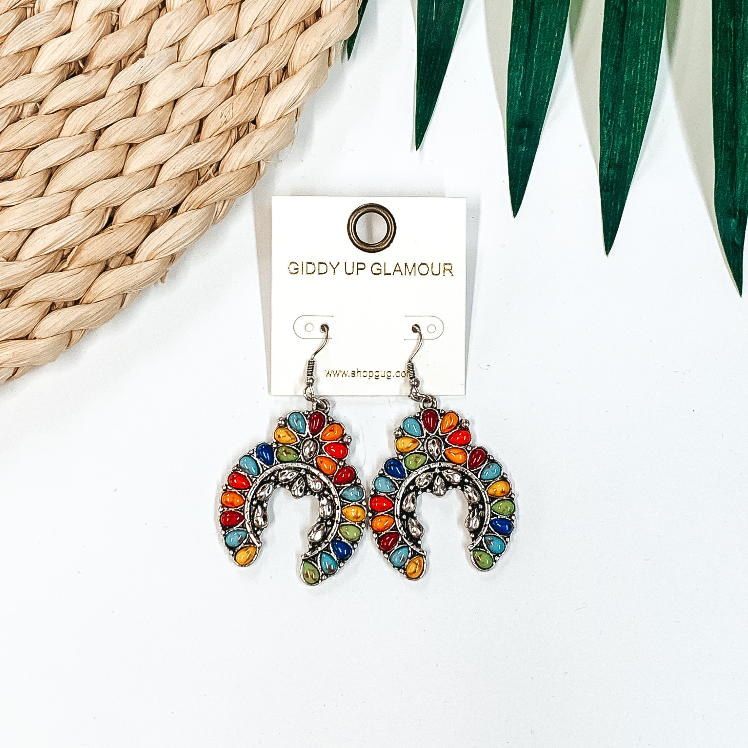 Western Squash Blossom Earrings in Multi - Giddy Up Glamour Boutique
