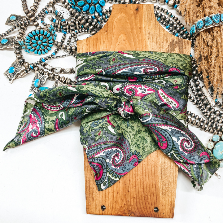 Paisley Wild Rag in Watermelon - Giddy Up Glamour Boutique