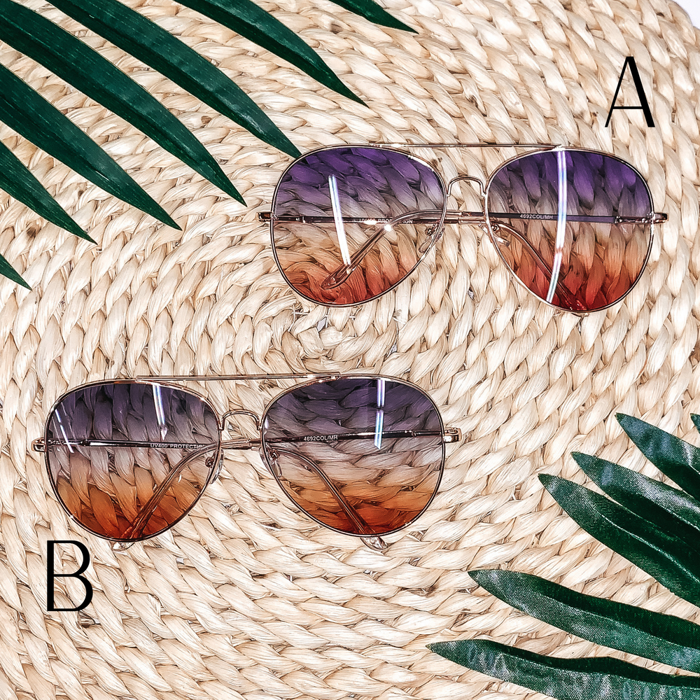 Sunset Aviators in Various Colors - Giddy Up Glamour Boutique